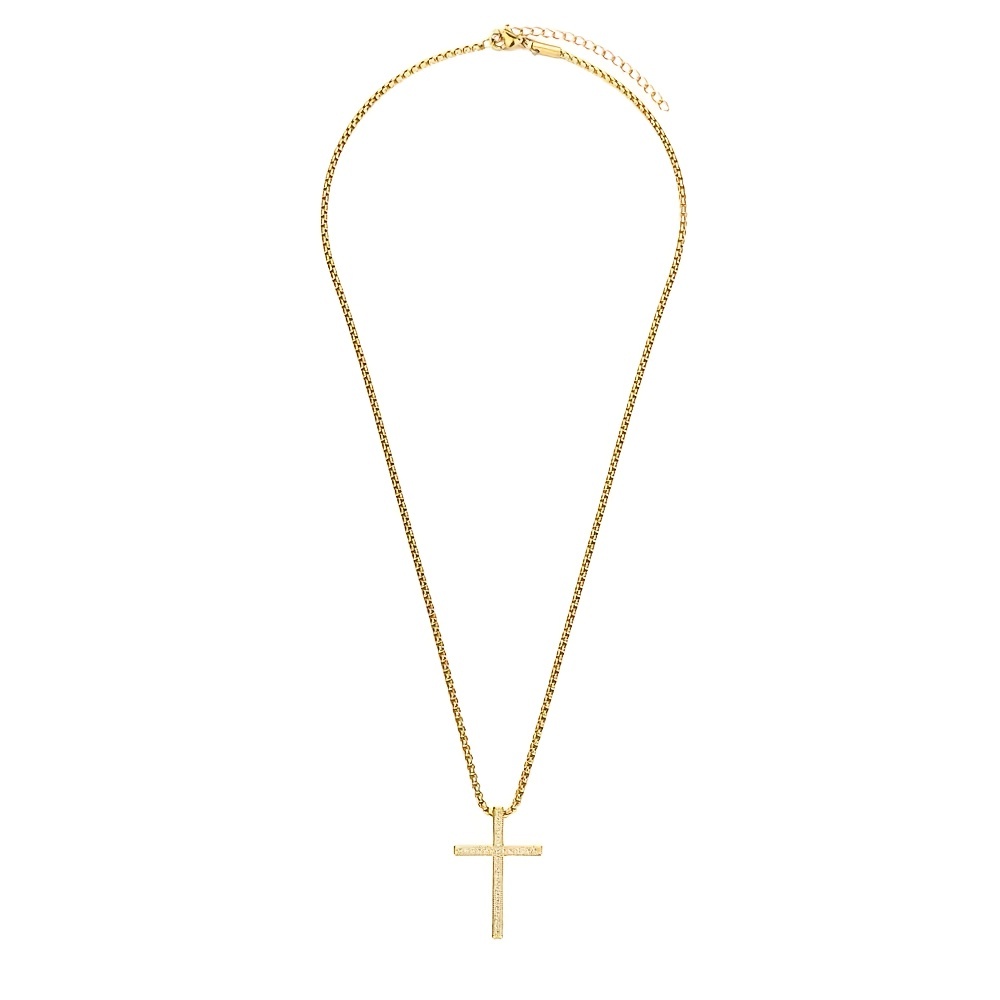 Rhinestone Panel Small Criss Cross Necklace