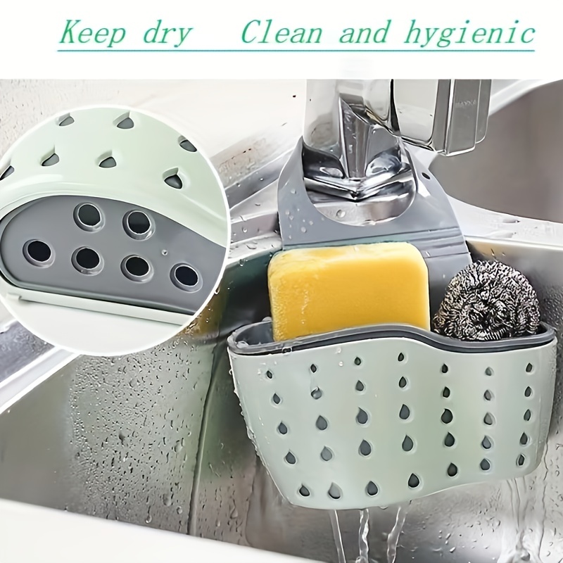 Sink Sponge Holder Portable Plastic Sink Drain Drying Rack with