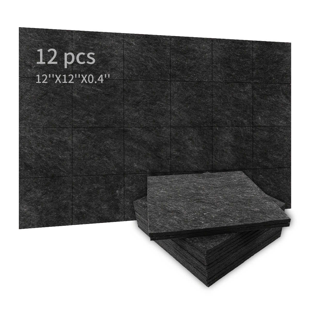 Paneles acústicos de espuma de sonido para paredes, paquete de 24 paneles  pirámide de 2 x 10 x 10 pulgadas, paneles de absorción de sonido