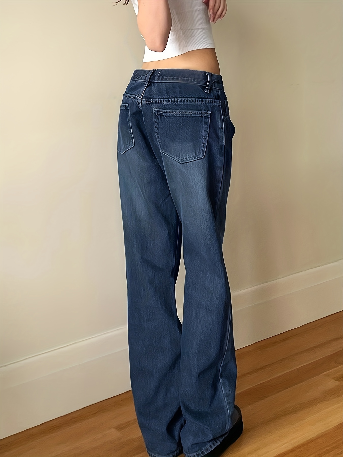 High Waist Jeans Women Baggy Jeans Straight Legs Pants Y2k - Temu