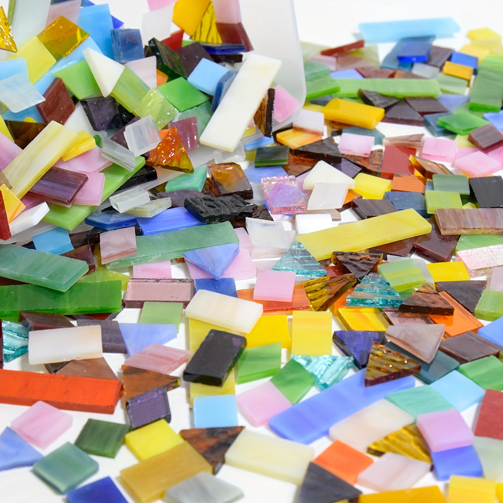 Stained Glass Pieces 500g / Mosaic Supplies Glass for Mosaics Art
