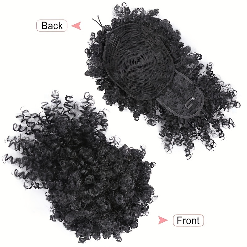 Kinky Curly Ponytail with Bangs Hairpiece