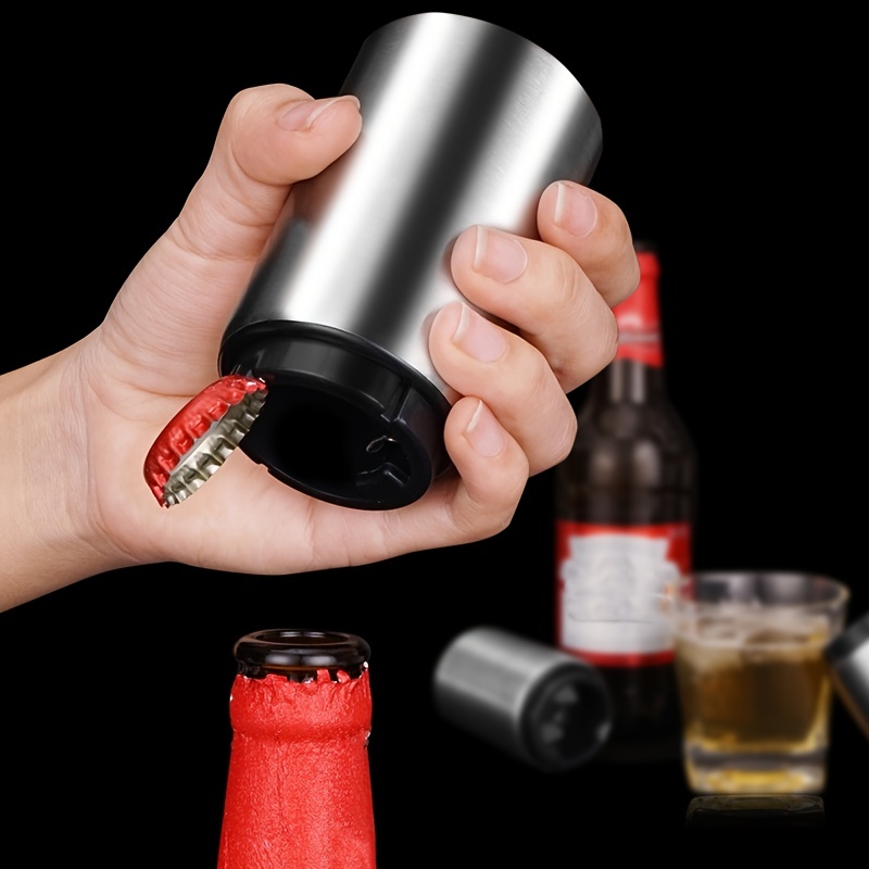 1pc Stainless Steel Automatic Bottle Opener