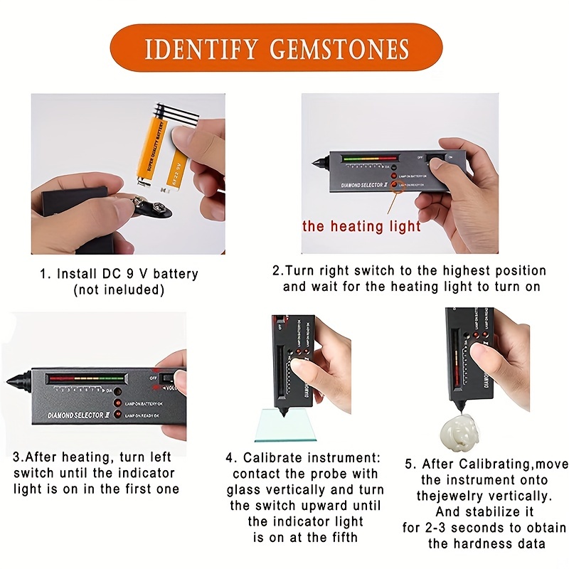 Diamond Tester Gemstone Selector Ii Gems Led Indicator - Temu
