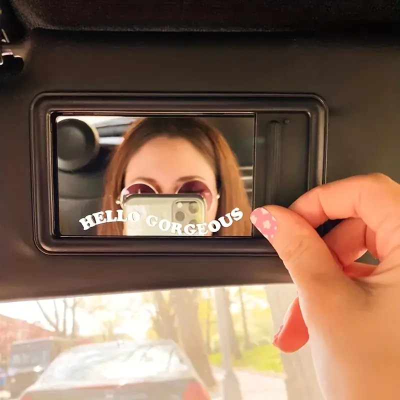 Auto spiegel aufkleber „hallo Wunderschönes Text design“ - Temu