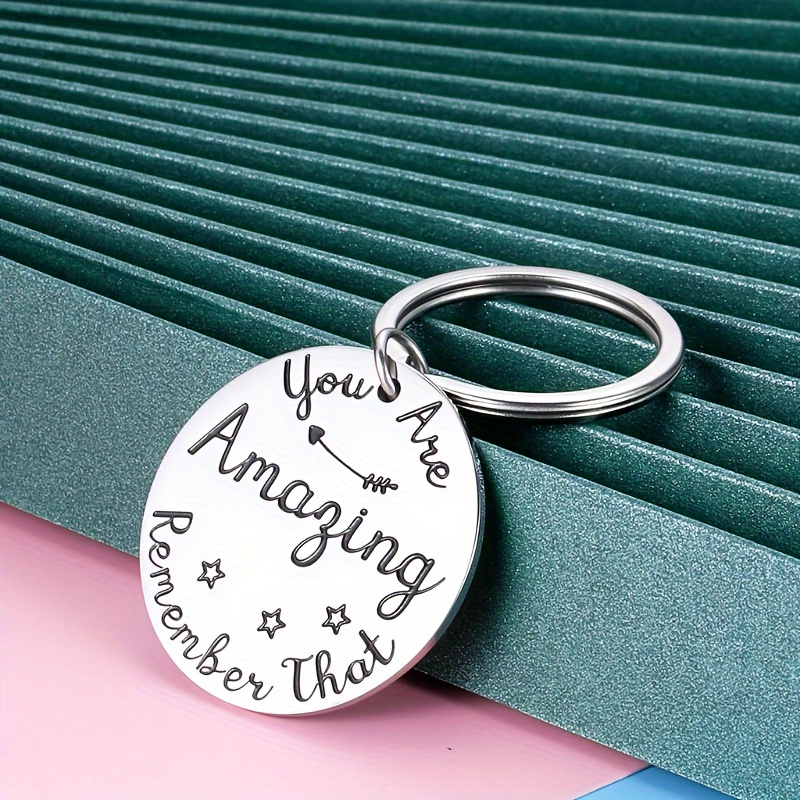 

You Are Amazing Inspirational Keychain For Women Men Birthday Graduation Christmas Stainless Steel Key Chain Gifts For Son Daughter Him Her Best Friend Bff