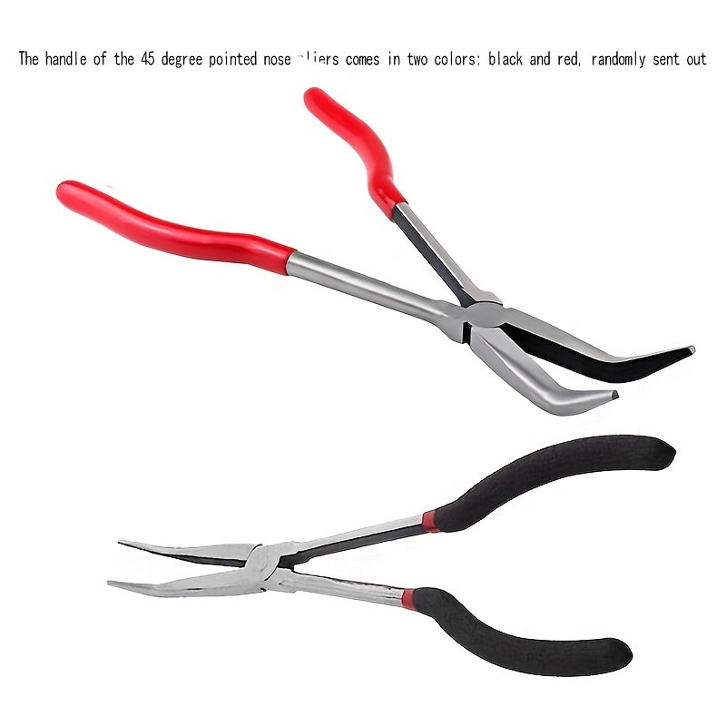 11inch Extra Long Nose Pliers O-shape Straight 25/45/90 Degree Bent Tip  Tool 