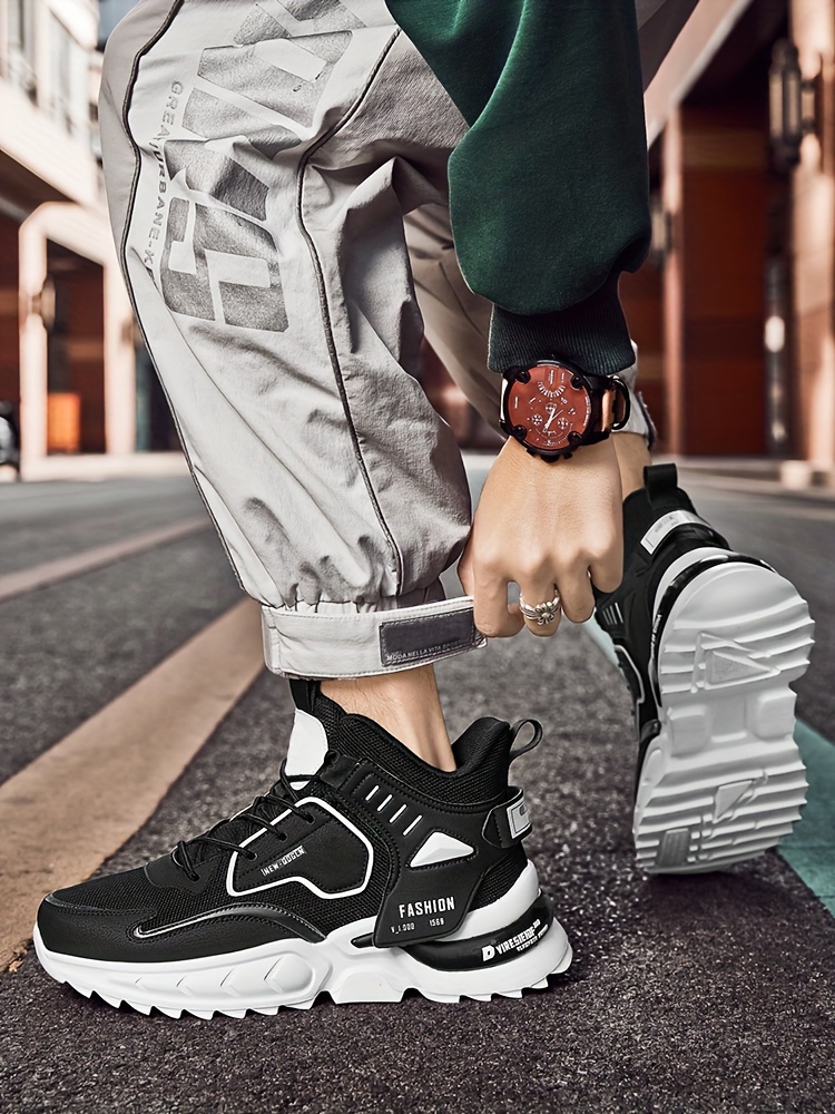 Zapatillas Chunky de Moda para Hombre - Duraderas y Absorbentes de Impactos - Cómodas con Diseño Antideslizante y Cordones para Aventuras al Aire Libre - Ideales para el Uso Diario de los Hombres