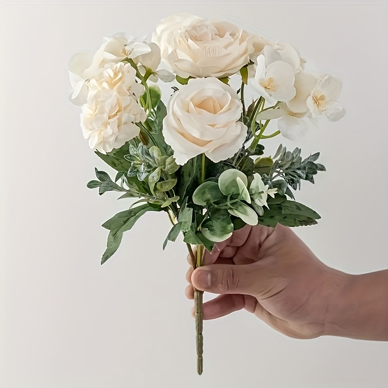 1/3 Pezzi Simulazione Semplice Bouquet Rose, Fiori Sposa, Fiori Finti In Plastica  Feste Compleanno, Decorazioni Vasi In Soggiorno, Camera Letto, Decorazioni  Finestre Giardino, Decorazioni Stanze Estetiche, Decorazioni Casa In  Primavera, Regalo San