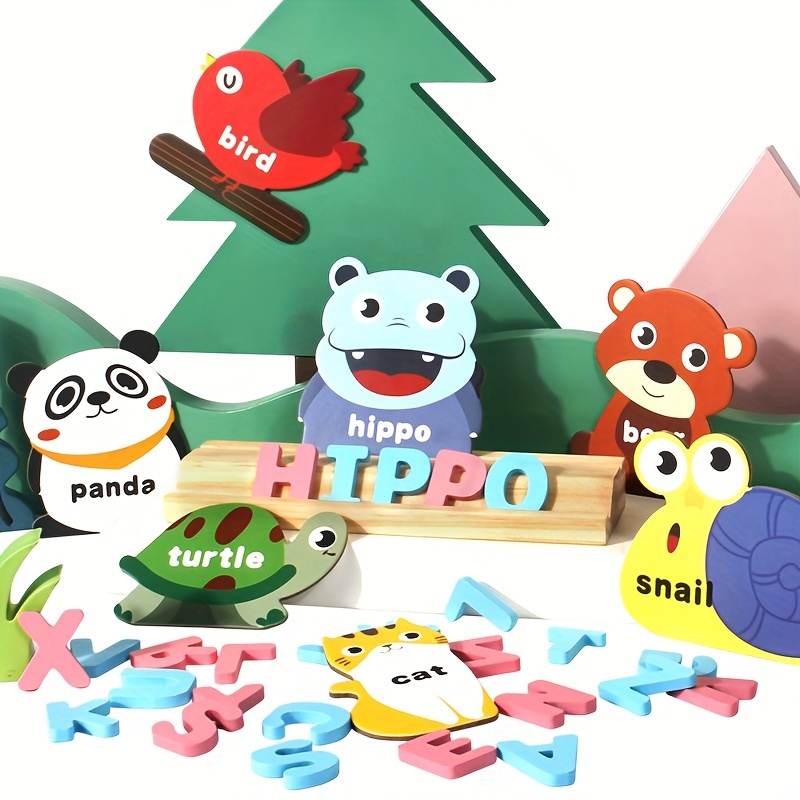 utosday 26 pcs suction cup letters toys, cute animal alphabet abc