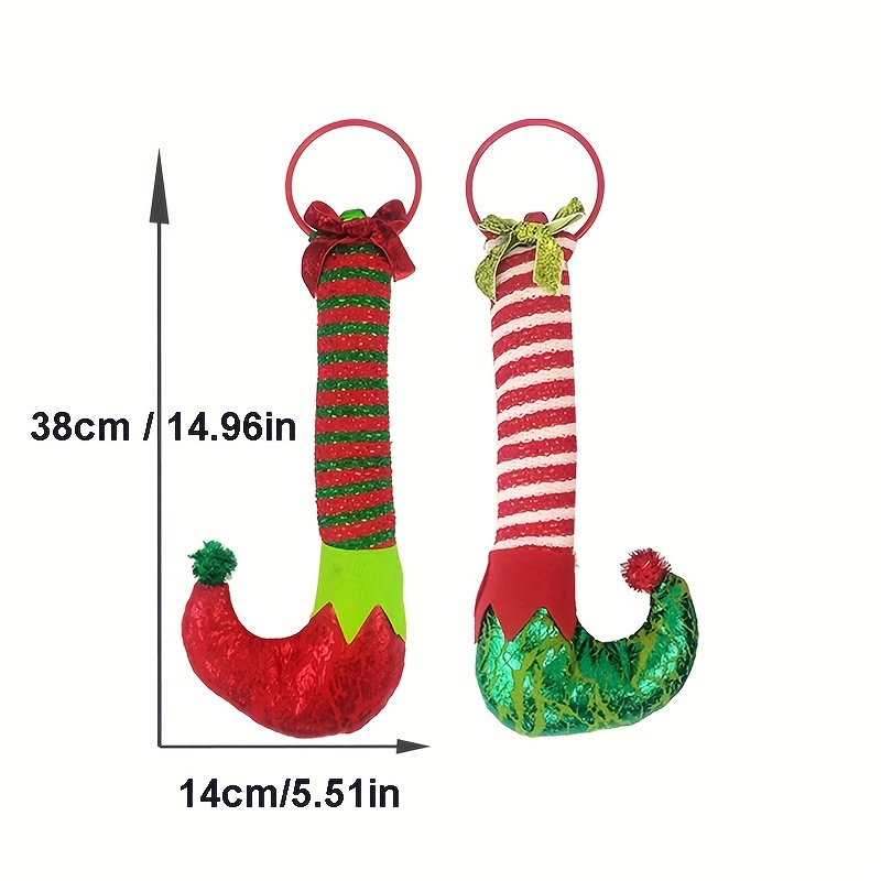 1pc Elf Legs Hanging Christmas Boots Door Ring Pendant Stuffed Elf Legs For  Christmas Home Party Door Ornaments Christmas Decoration