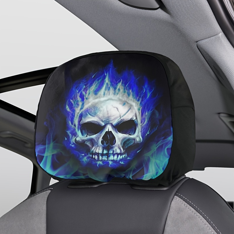 Kaufe 3Loch Halloween Autositz Kopfbedeckung Halloween Auto Kopfstütze Dekor  Abdeckung Auto Dekor