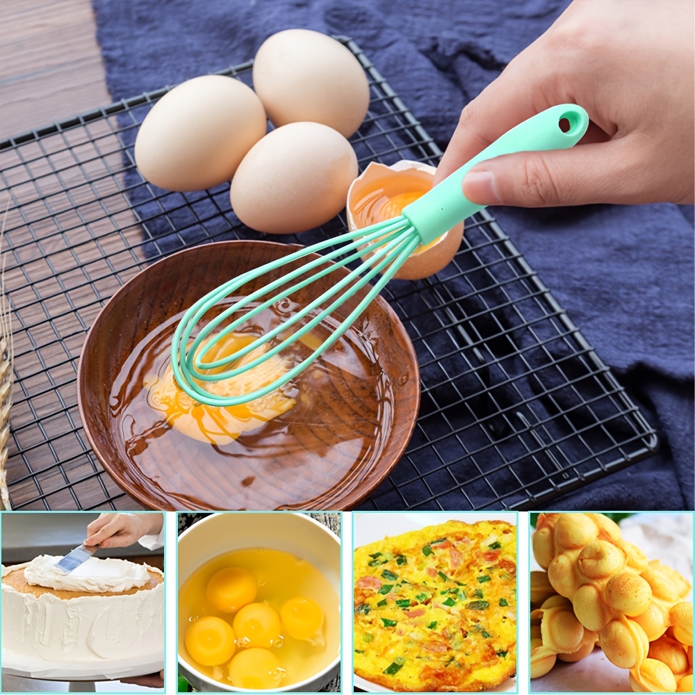 Silicone Whisk, Colorful Kitchen Whisk, Egg Beater For Blending Whisking  Beating Stirring Cooking Baking,sturdy Egg Beater, Food Grade, Tools For  Blending Whisking Beating Stirring Cooking Baking - Temu