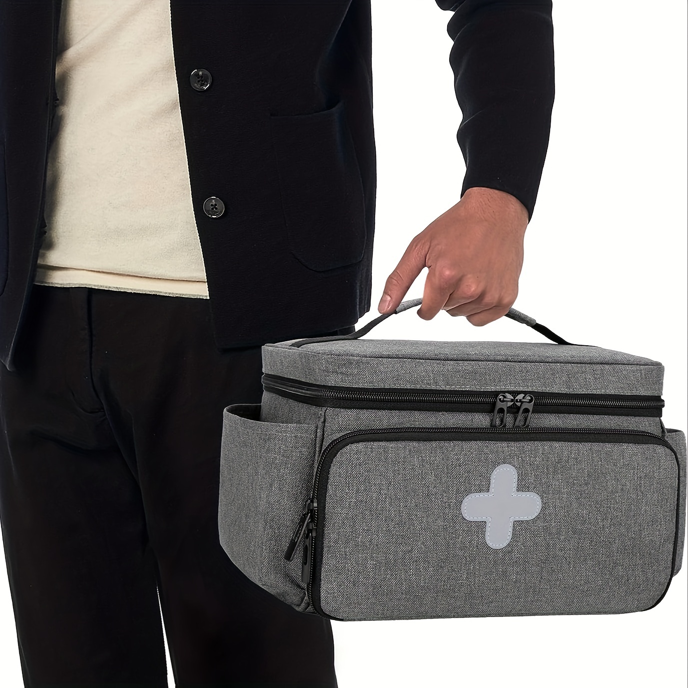 Portable First Aid Tools Storage Bag Organizer for Home Office Car Travel