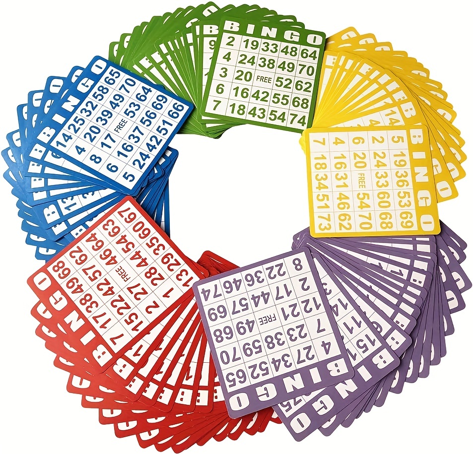 Hard bingo cards I 500 per pack I Bingo equipment I Cardboard bingo card