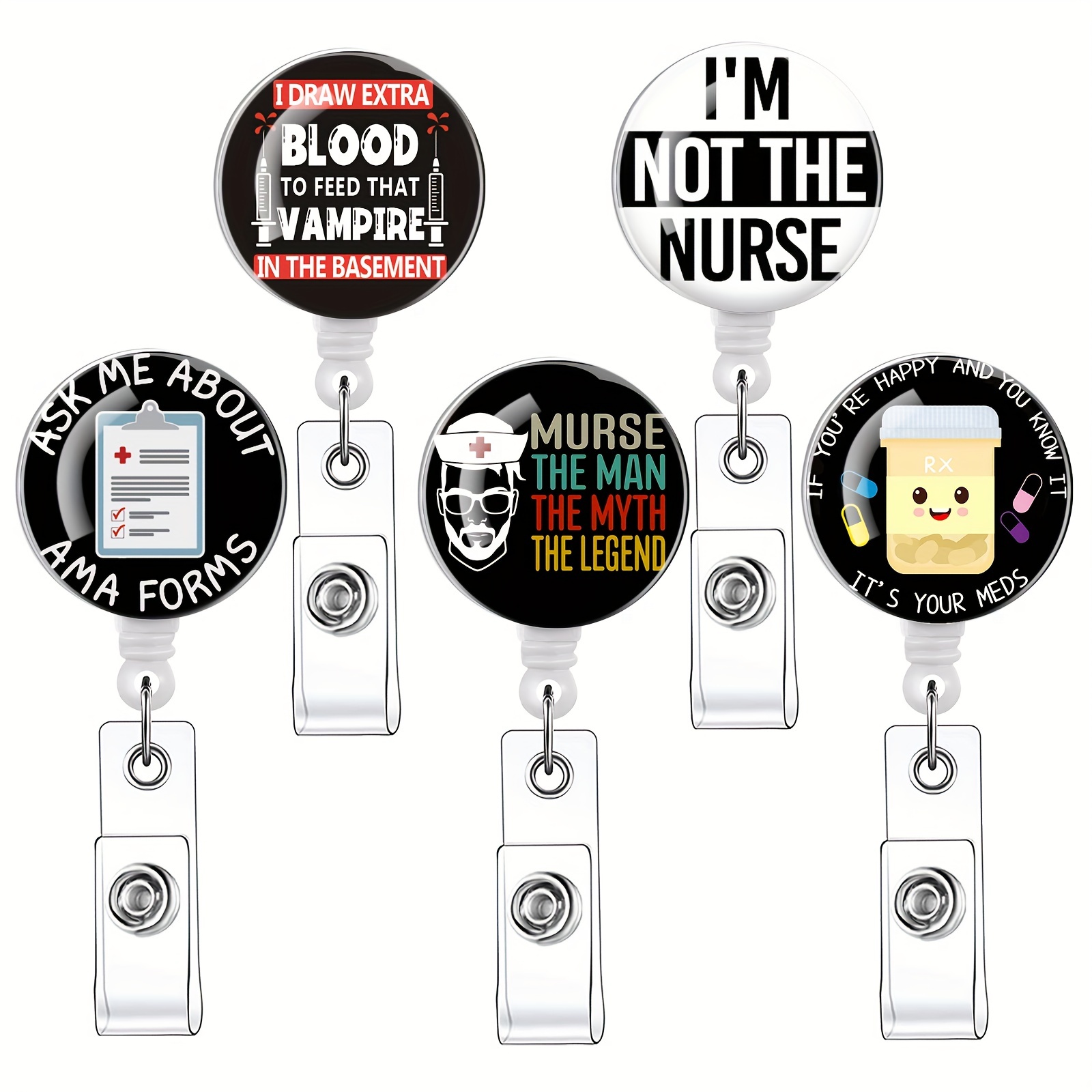 Fun Functional Nursing Badge Reel Retractable Badge Holders - Temu Canada