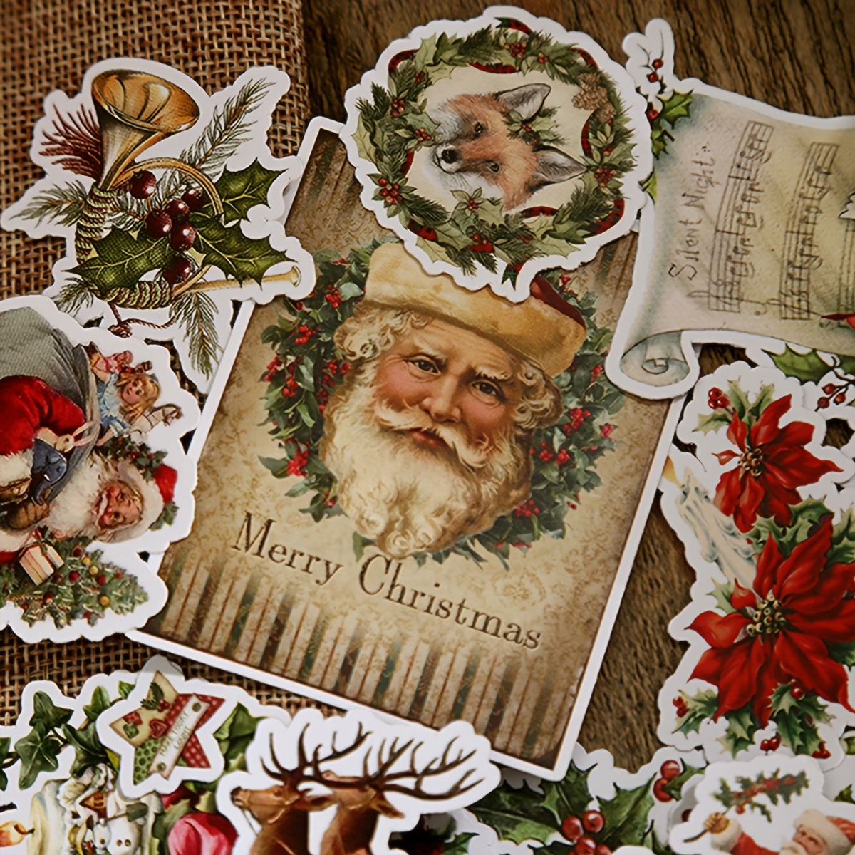 Aesthetic Scrapbook Paper Christmas Winter Santa Claus Theme - Temu