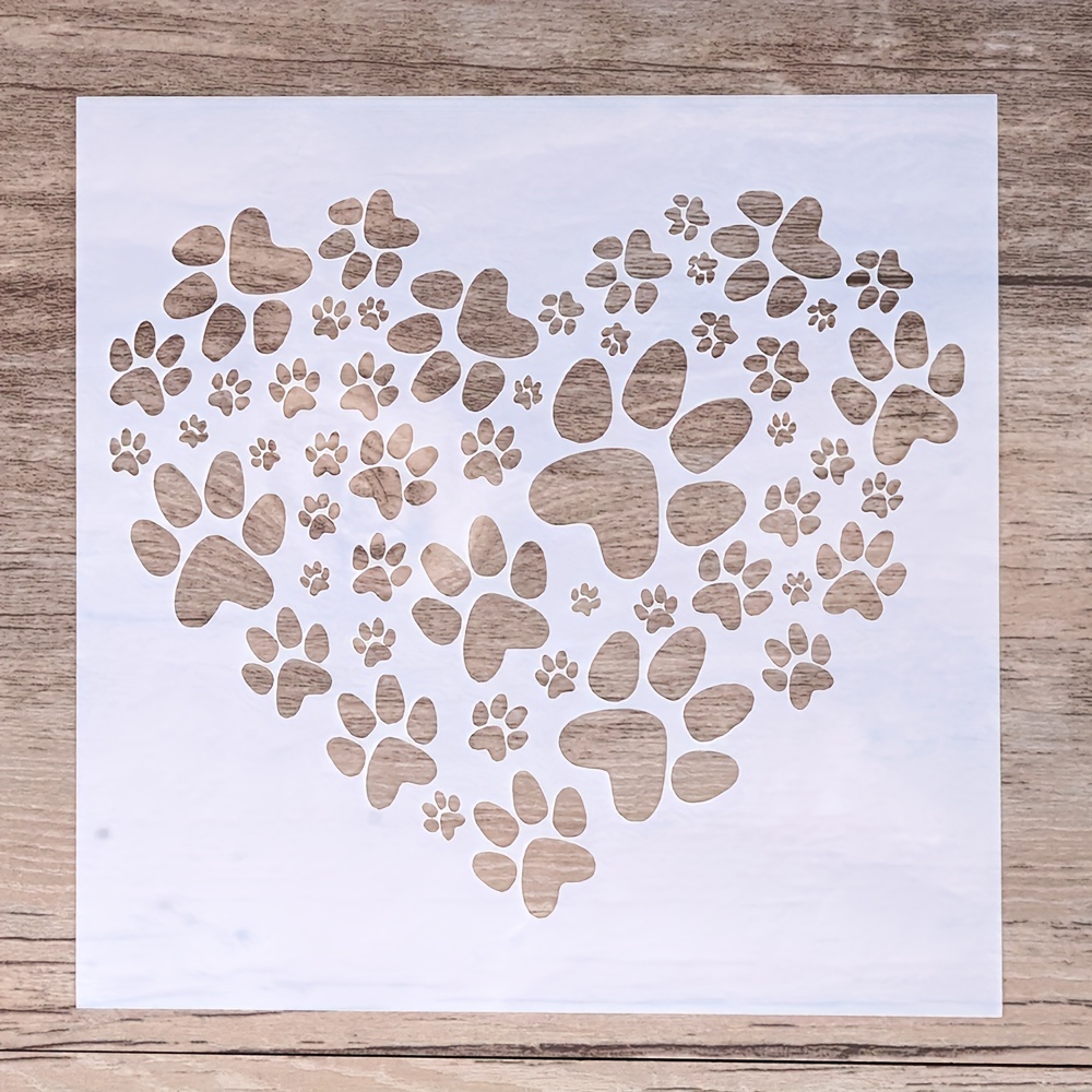 Heart Stencils for Painting on Wood Reusable Love Templates DIY Crafts Scrabooking 12 Pcs Silhouette Art Supplies