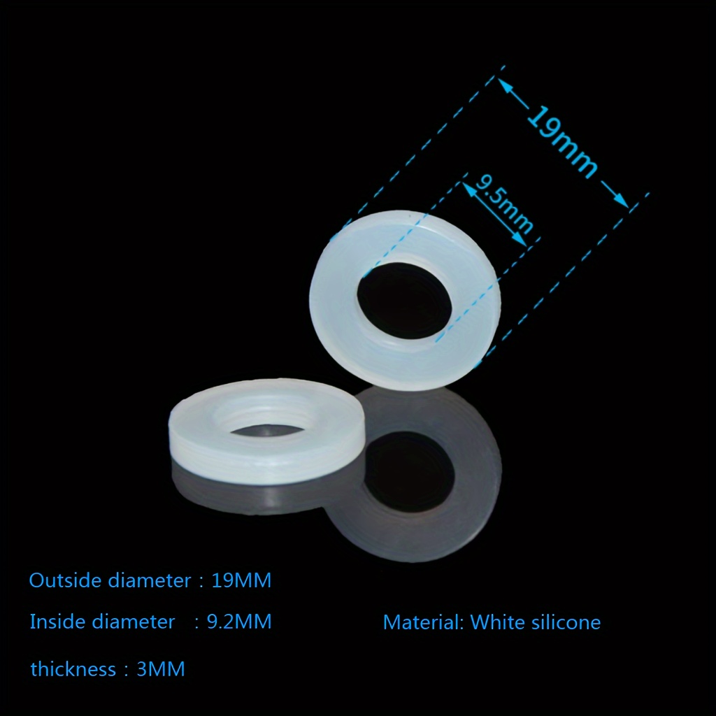 10/20/30/40/50pcs White PVC Pipe Seal Gaskets - Leakproof, Heat & Cold Resistant, High Quality 3mm Thick Durable Gaskets for 1/2