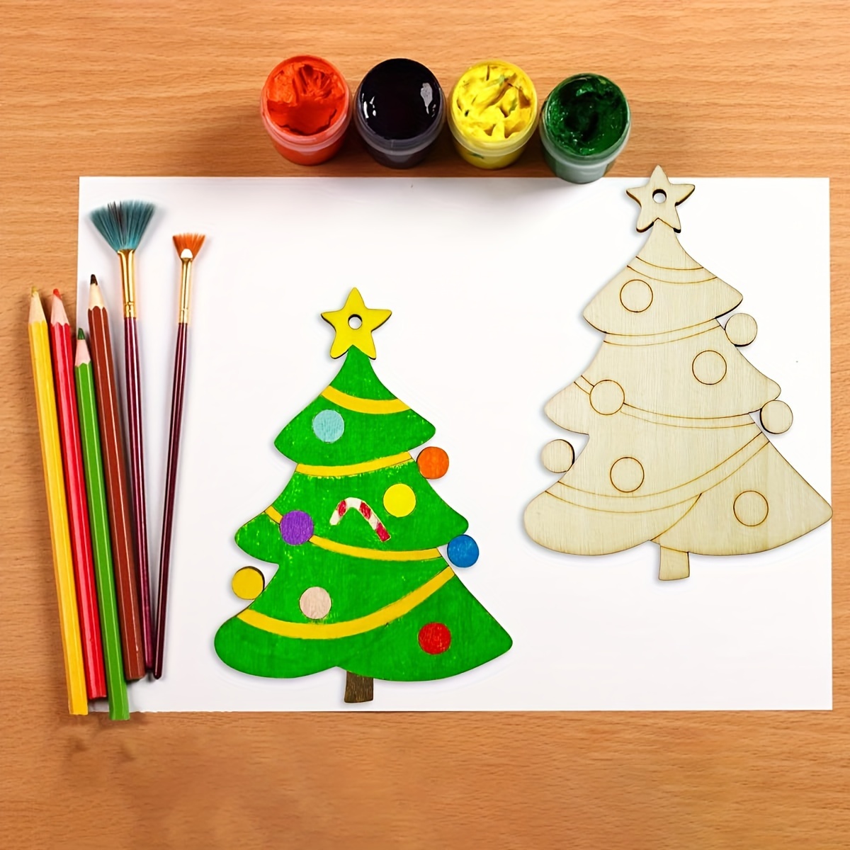 Wooden Crafts For Drawing Christmas Tree Hanging - Temu