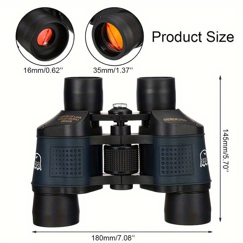 High-Powered HD Portable Binoculars BAK4 Prism Waterproof for Bird Watching