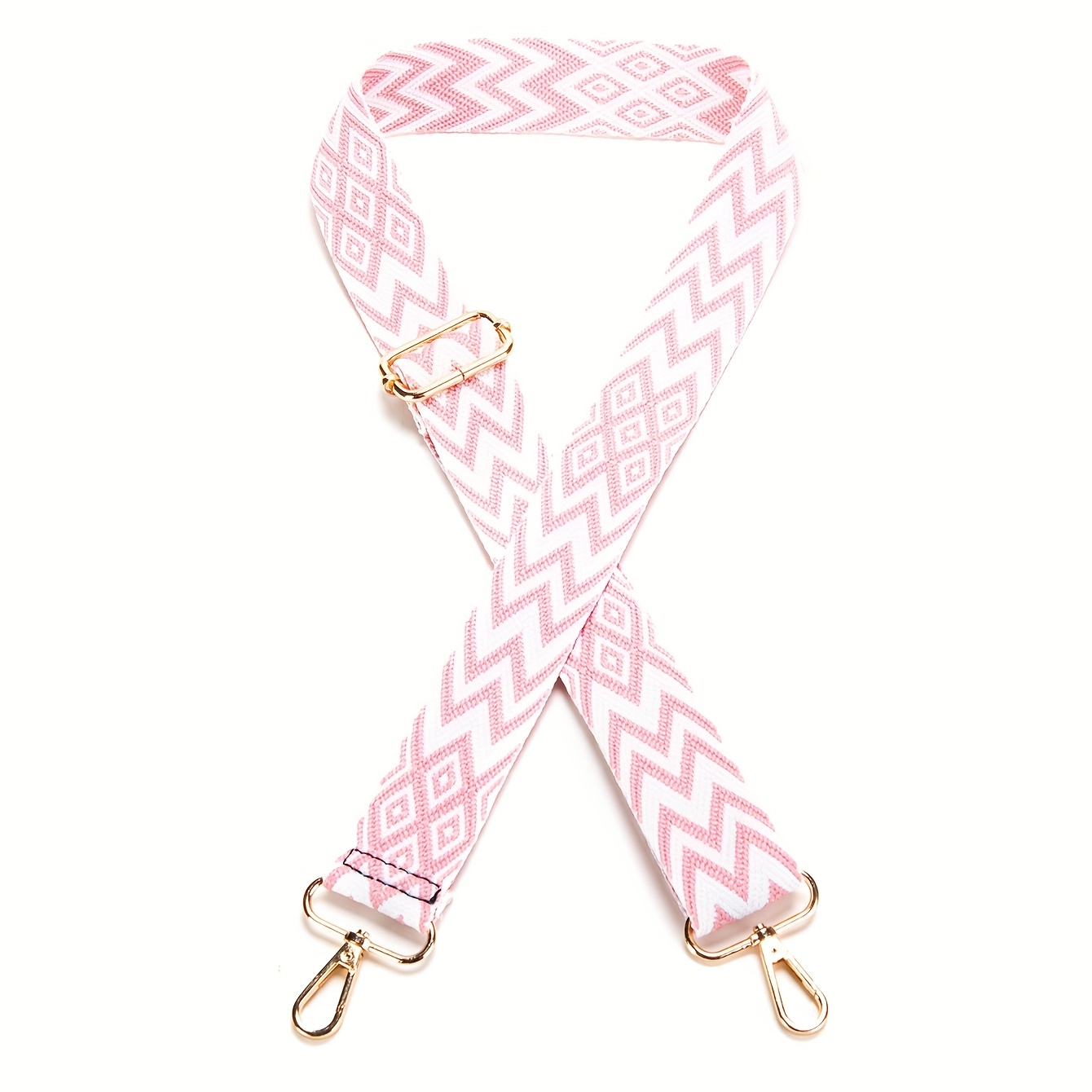 Striped Pattern Adjustable Shoulder Strap Wide Purse Crossbody Strap