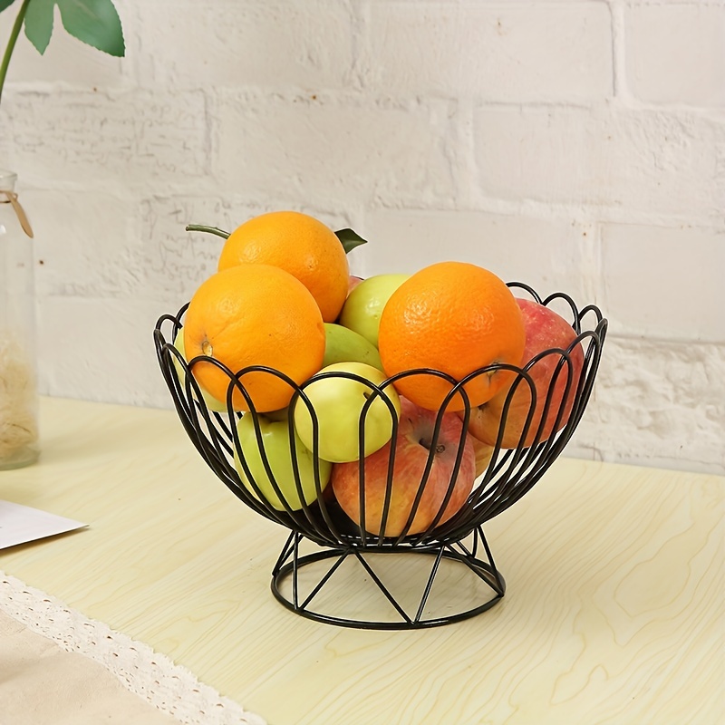 Fruit Bowls Kitchen Storage Metal Mesh Egg Basket Farm - Temu