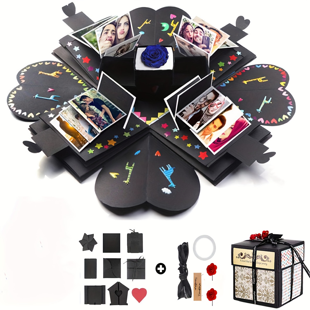 1pc Surprise Pop Up Gift Box - Creative Bounce Explosion Box With  Picture/Photo, DIY Cute Love Exploding Memory Gift Idea Kit