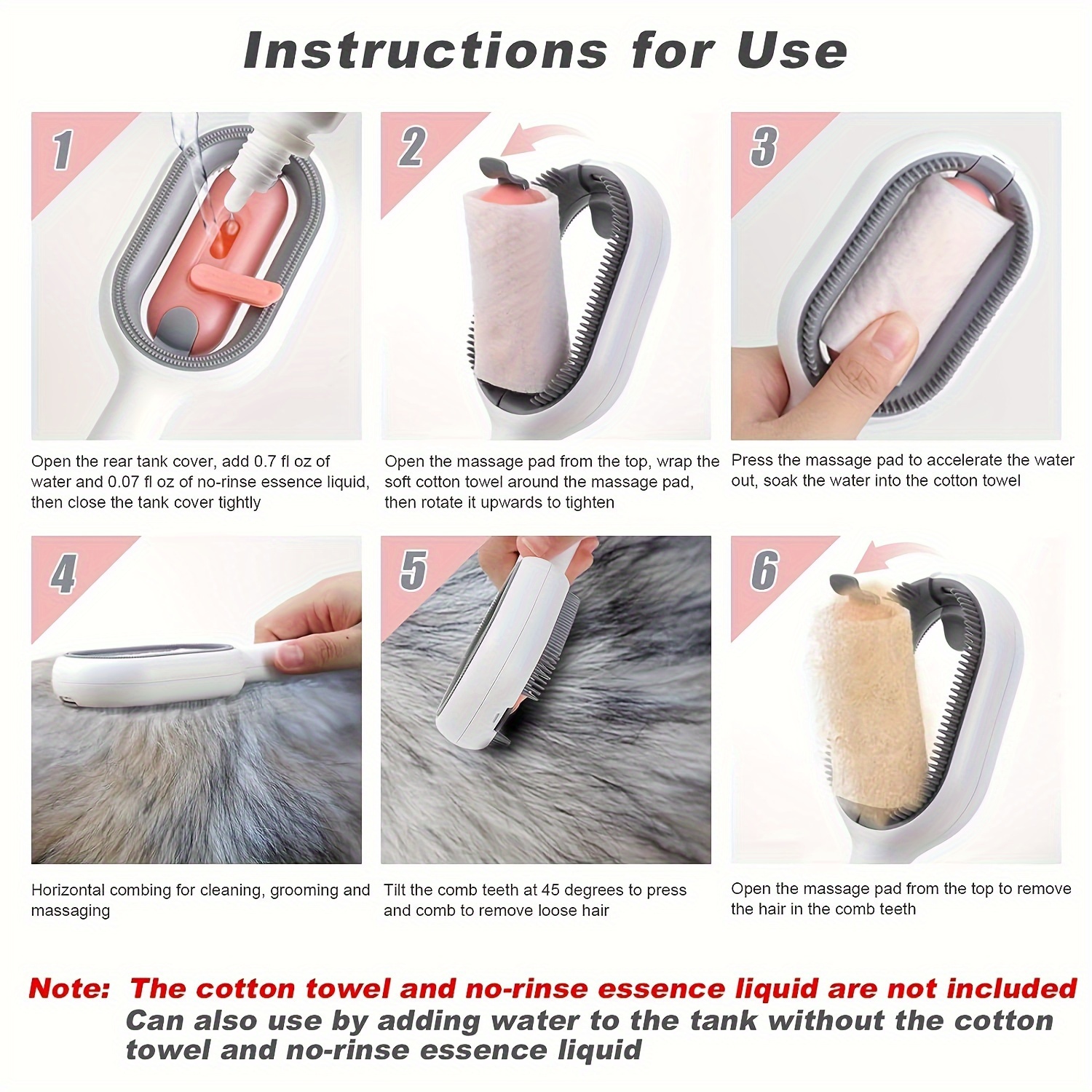 ZEZE Pet Hair Magic Cleaning Brush Set