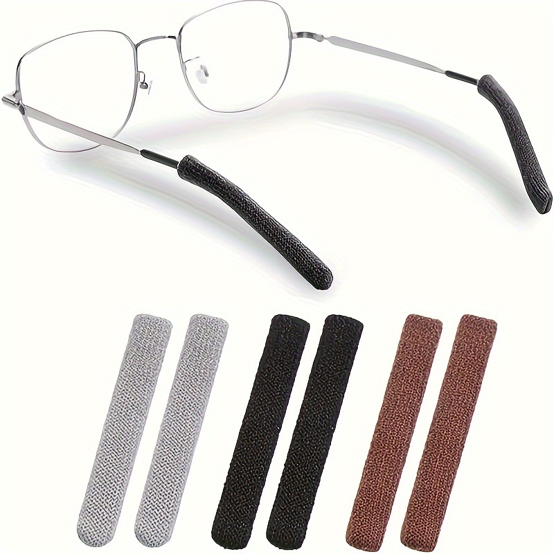 Puntas de patillas para anteojos, 16 pares de retenedores de silicona para  gafas, retenedores de manga antideslizantes para lentes de seguridad