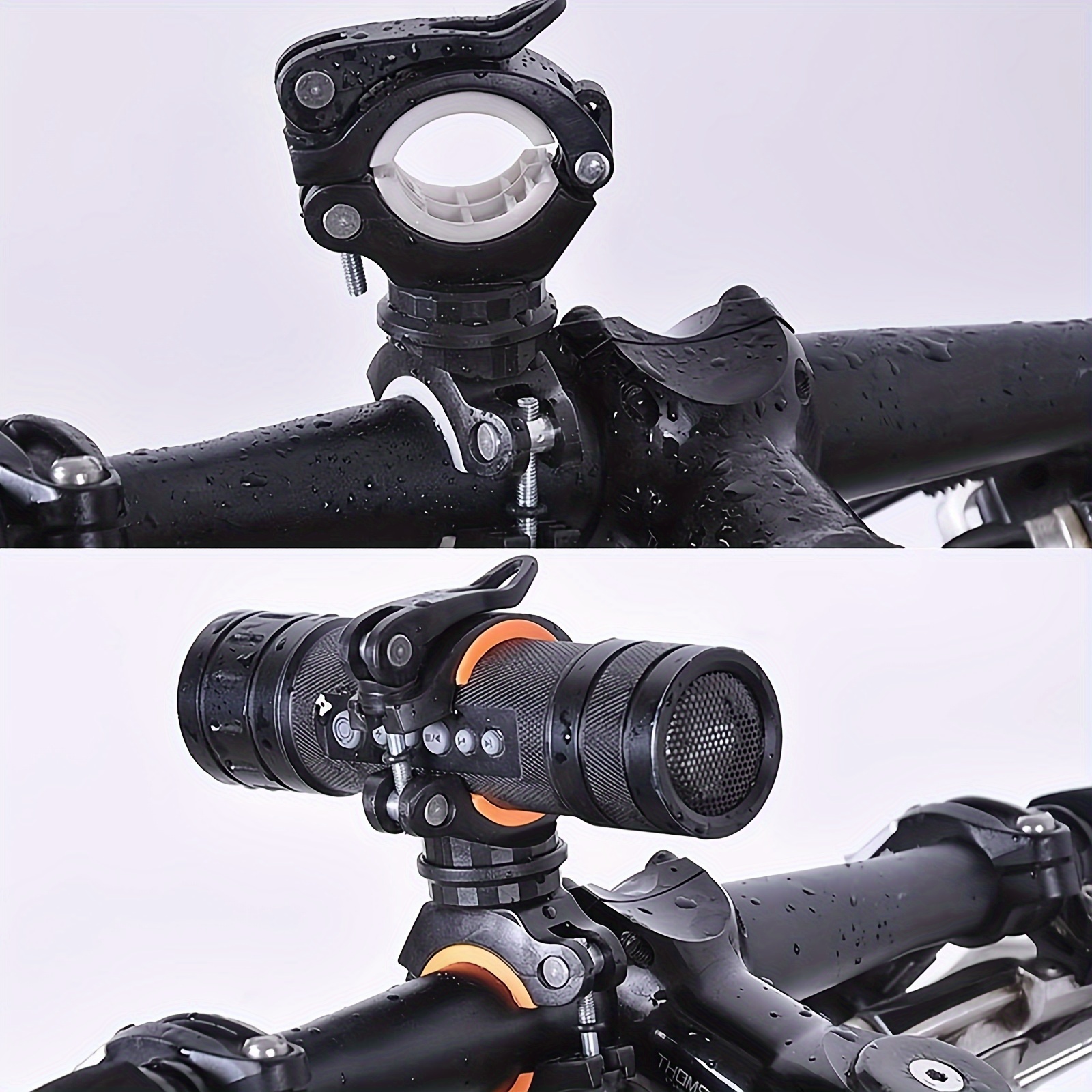 2 Pièces 360° Réglable Support Lampe Velo,Universel Pince à Vélo Lampe de  Poche,pour Lampe de Poche LED Appareil Photo GPS et Autres Équipements de  Sport Électroniques(Noir) : : Sports et Loisirs