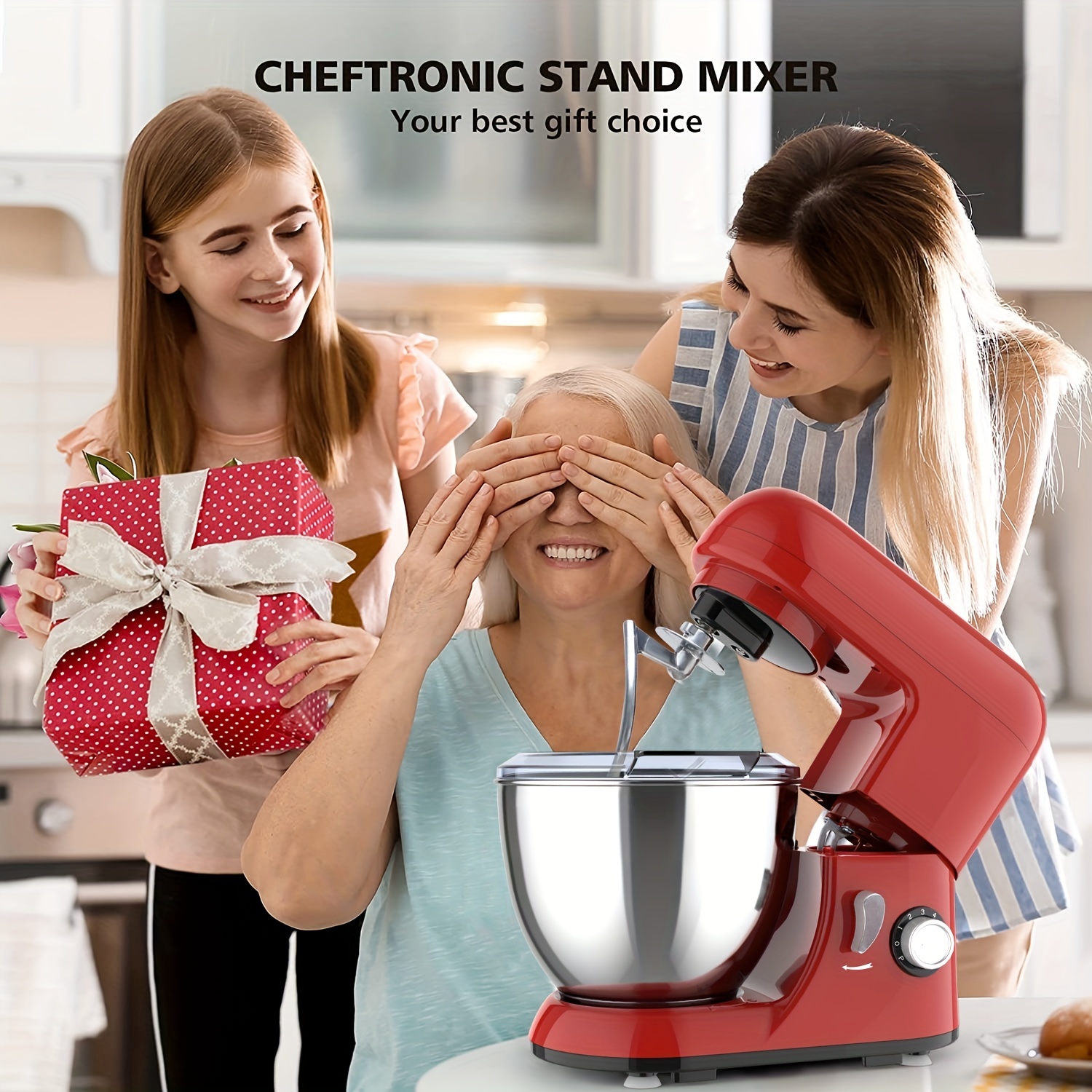 1pc Stand Mixers Stand Mixer,6-Speed Tilt-Head Food Mixer,Kitchen Electric  Mixer With Dough Hook,Beater