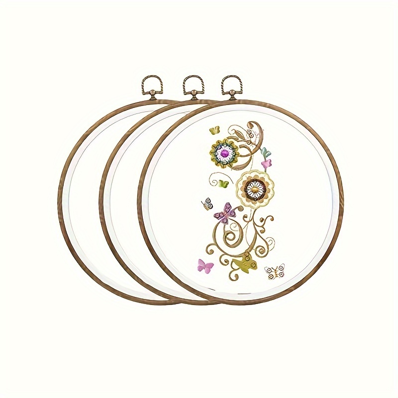 Wide Bamboo Diy Embroidery Wooden Embroidery Hoop Embroidery - Temu