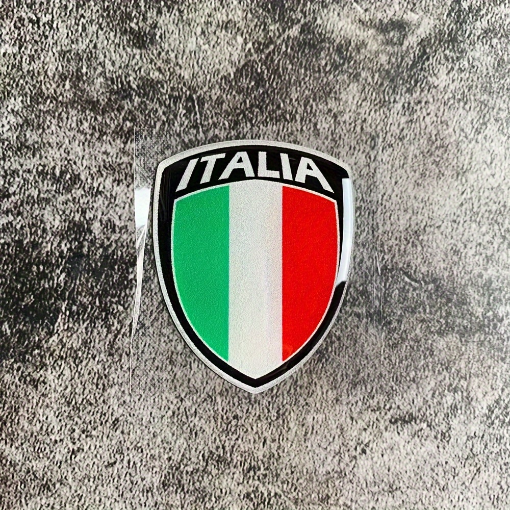 Italy Flag Shield Shaped Sticker Emblem Badge Decoration Car - Temu Italy