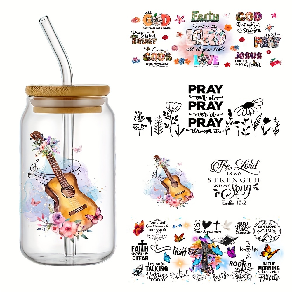 New Religious Christian 3D UV Dtf Decals Transfer Sticker Love Like Jesus  UV Decals for Cold Cup (not full wrap) - AliExpress