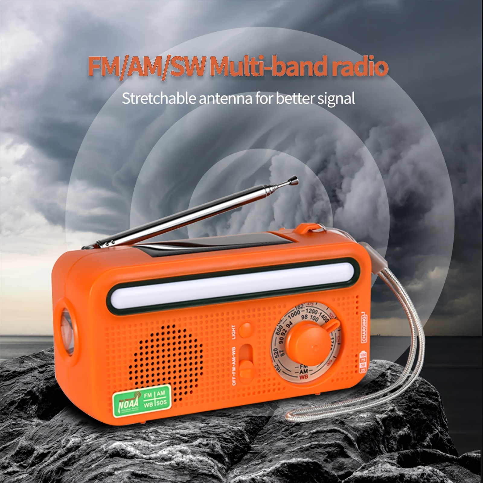 Stay Prepared Protected: Emergency Solar Crank Radio With - Temu Philippines