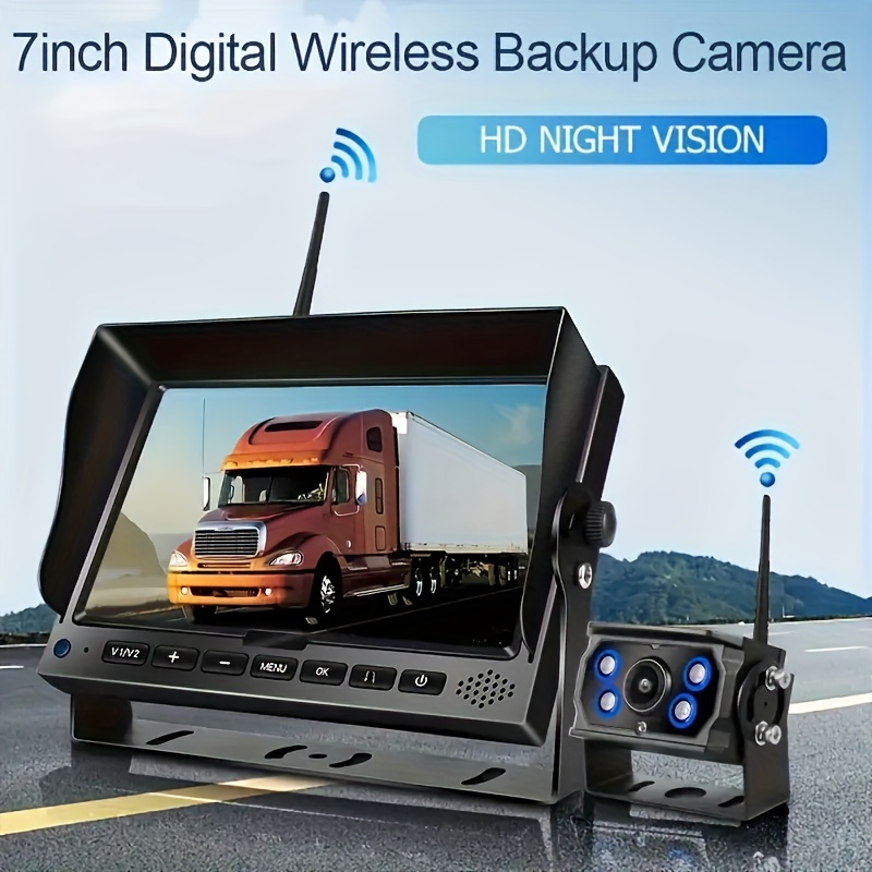 Cámara de visión trasera para automóvil, cámara de marcha atrás HD 170°  gran angular 12 LED visión nocturna, para RV, camiones, remolque, SUV