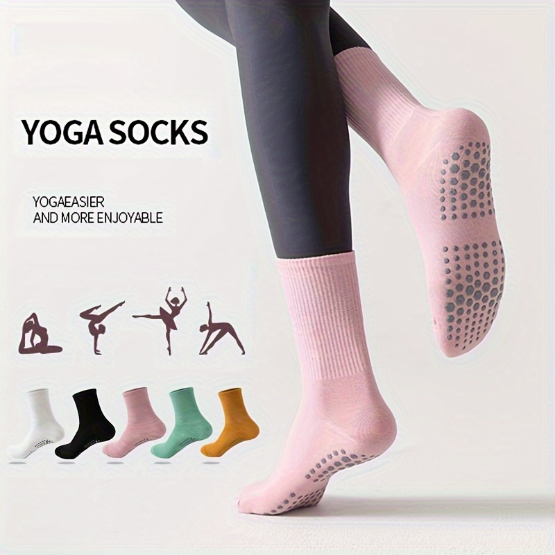 Y MOX Yoga Socks for Women, Non-Slip Slipper Socks with Grippers & Straps  for Pilates, Pure Barre, Ballet, Dance, & Barefoot Workout, Non-Skid Cover