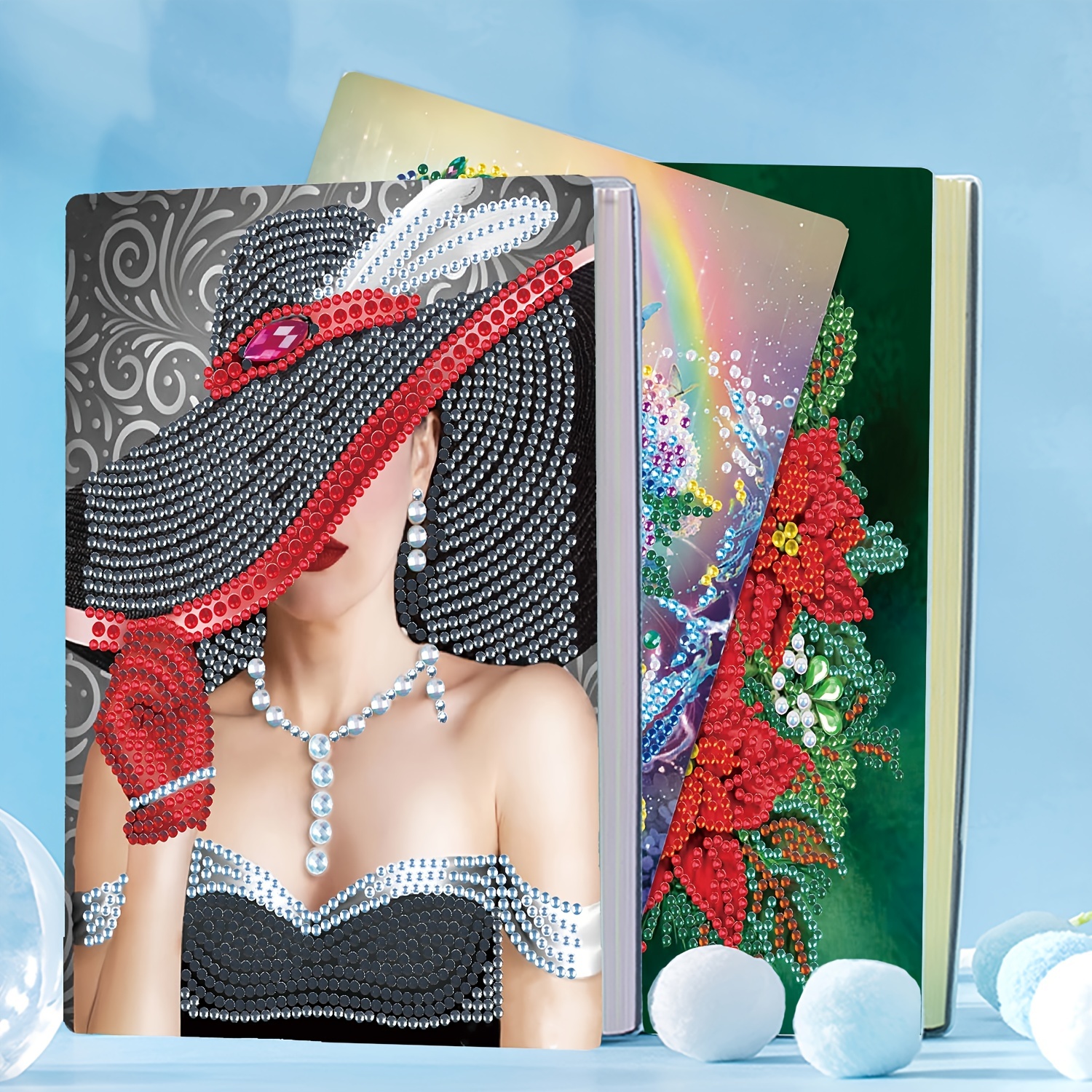 Artificial Diamond Painting Leather Notebook DIY Character Cover Shaped Diamond Diary