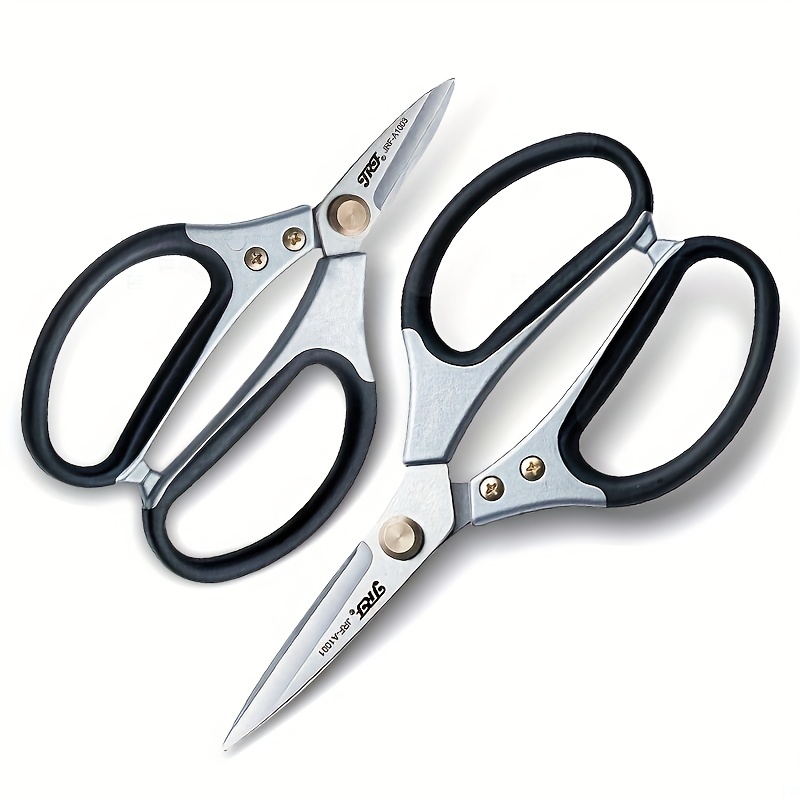 LNKA Scissors Black - Professional Heavy Duty Industrial Strength High Carbon Steel Shears for Fabric Leather Paper Sewing Craft Home Office Artists