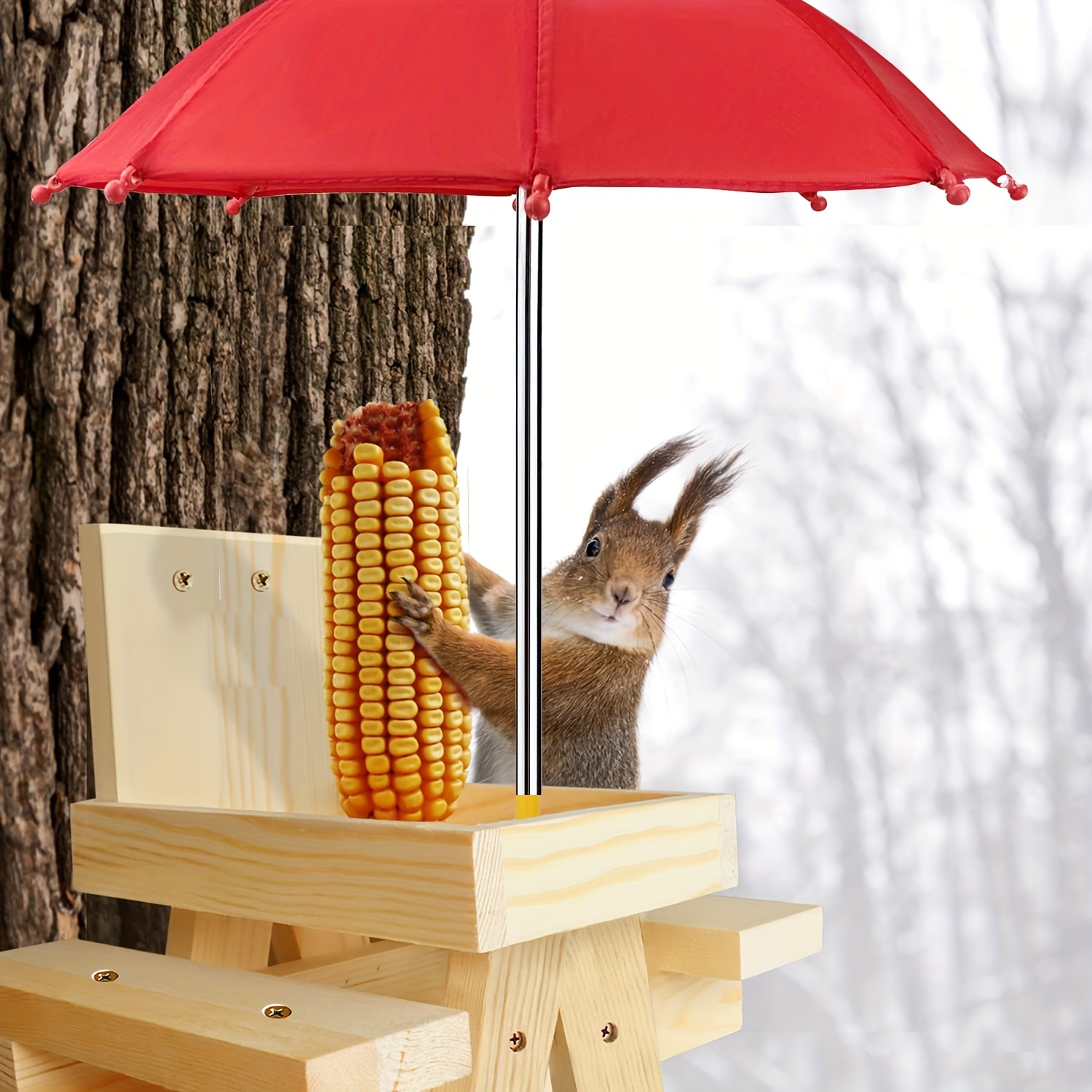 1pc Distributeur D'écureuils Avec Parapluie Mangeoire Pour - Temu France