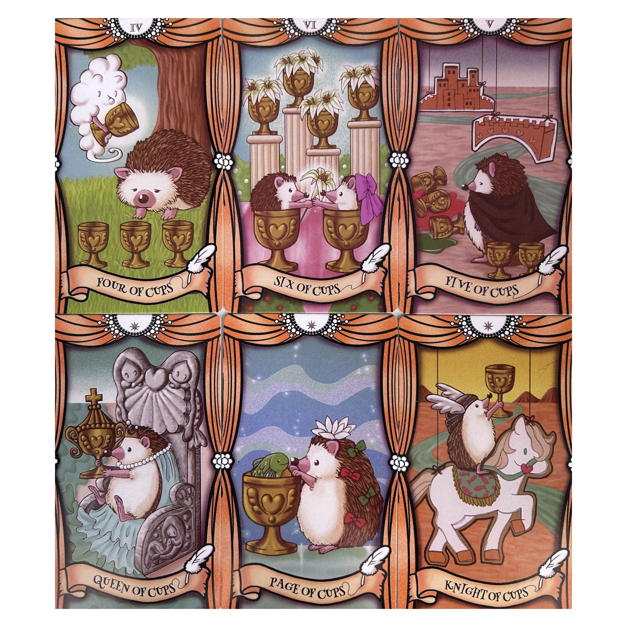 Hedgehog Tarot Cards & Guide for Family Outdoor Camping Activities
