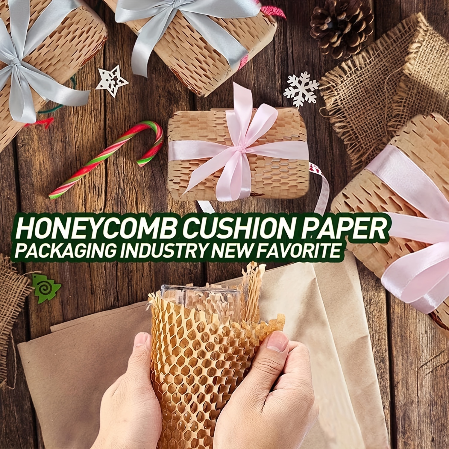 Eco Friendly Packing Paper for Shipping Cushioning Packing Paper Moving  Supplies Honeycomb Kraft Paper