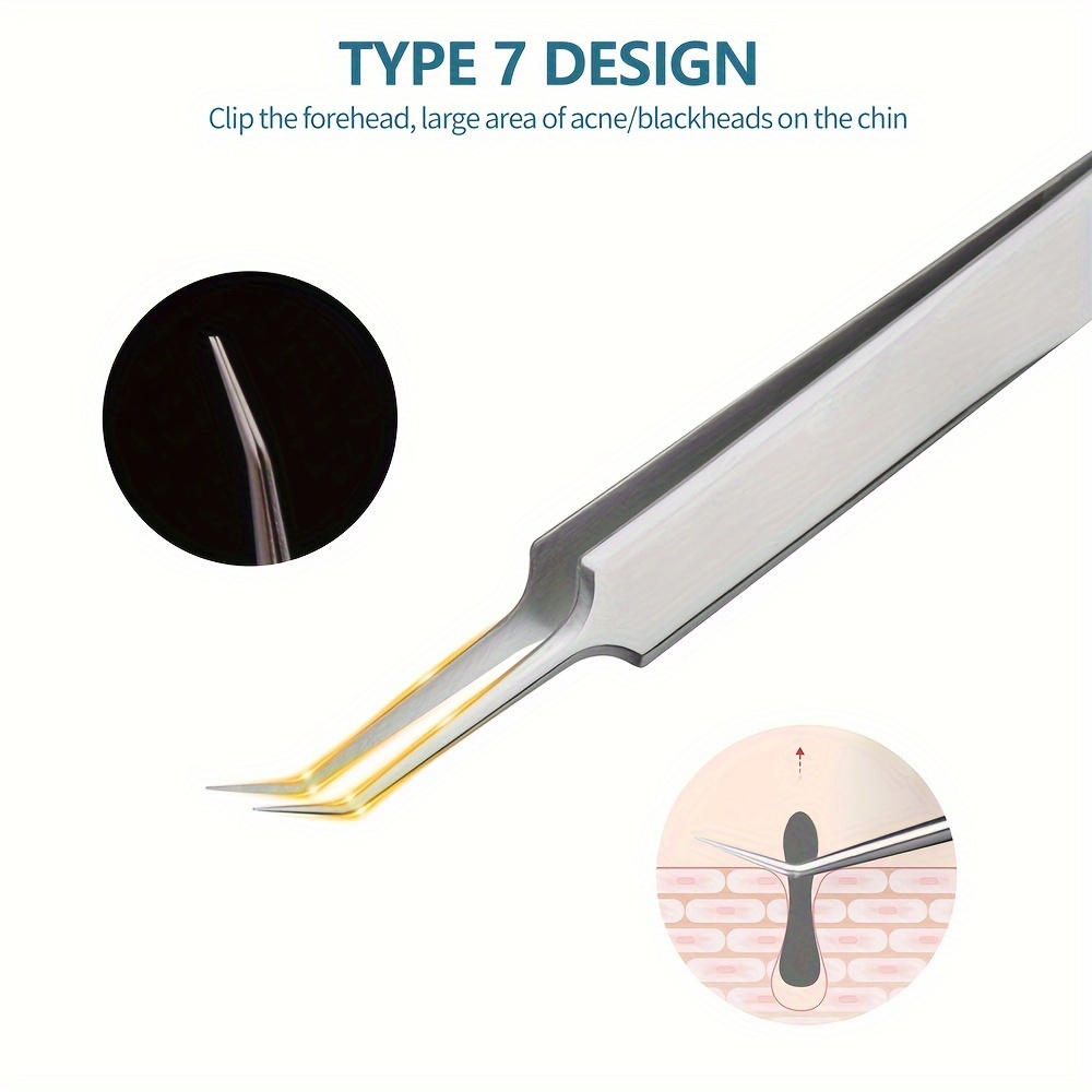 1pc Pinzetta Rimozione Punti Neri Pinzetta Ciglia Punta - Temu Italy