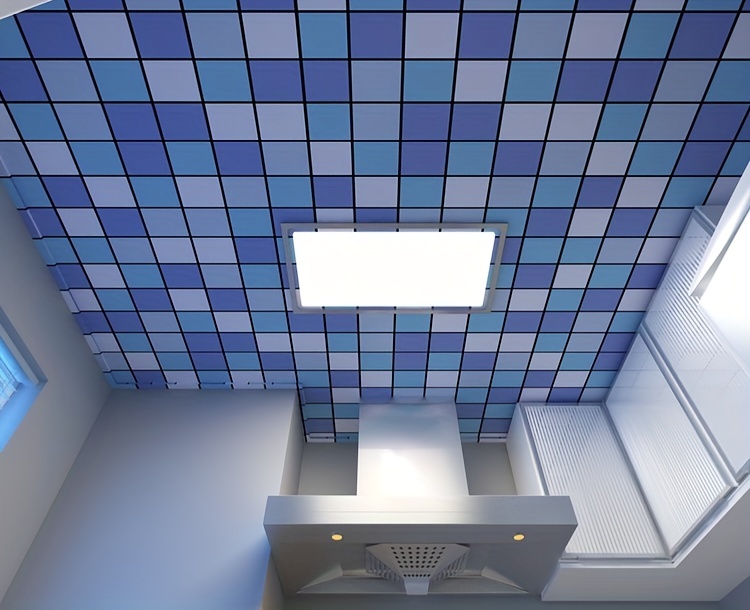  Papel de contacto autoadhesivo para baño, papel tapiz barato,  papel tapiz de vinilo para muebles, papel de pared, mosaico azul, 23.6 x  196.9 in : Herramientas y Mejoras del Hogar