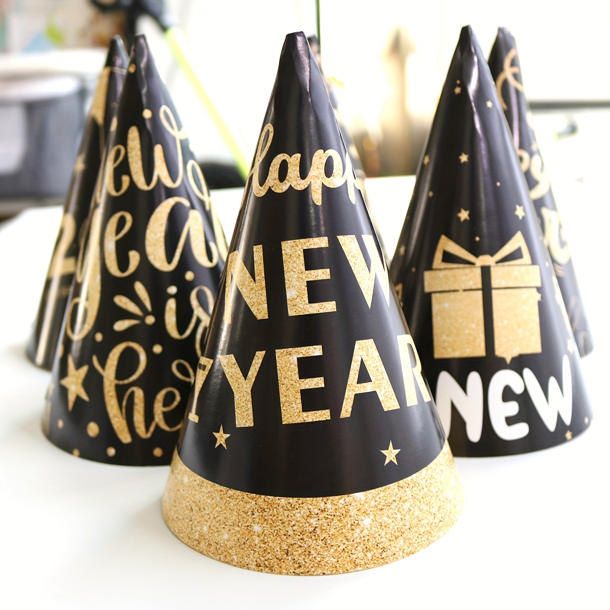 Black and Gold New Year's Eve Party Ideas at Home - Home with Holliday