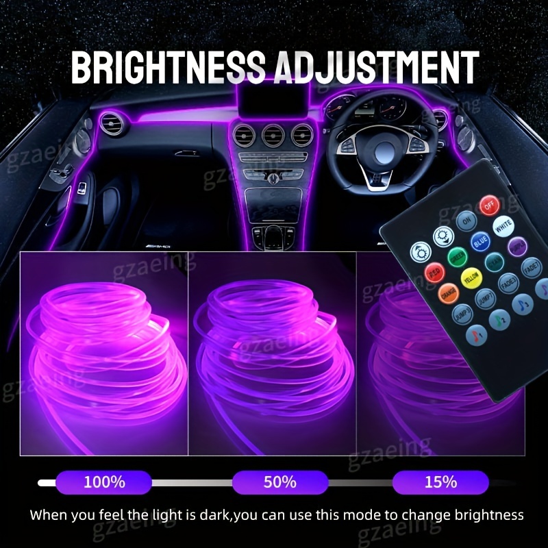 118 Pollici Neon Car Led Strip Light Rgb Usb Ambient Led - Temu