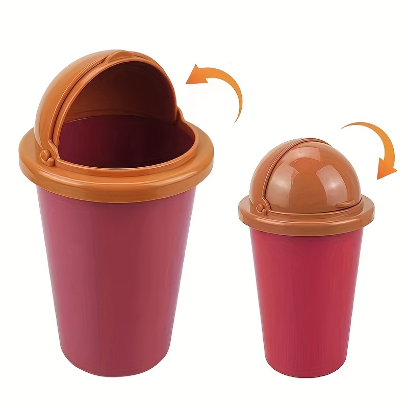 Car Trash Can With Lid Car Trash Cup Multipurpose Mini - Temu