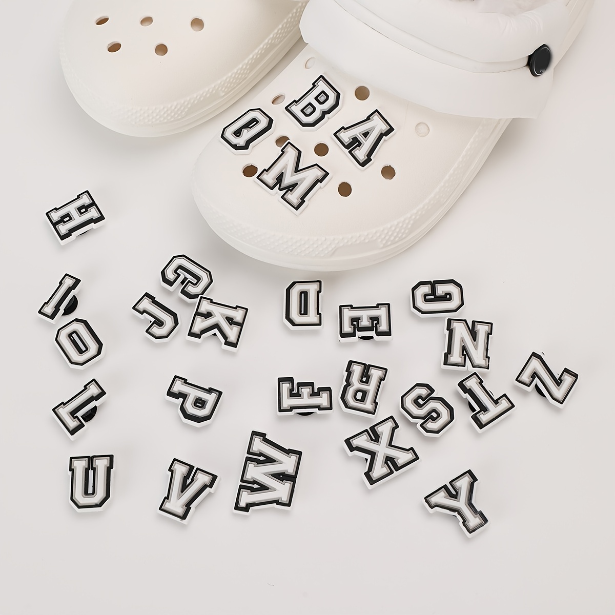 Letter Charms For Clogs Sandals Shoe Decoration 0 9# - Temu