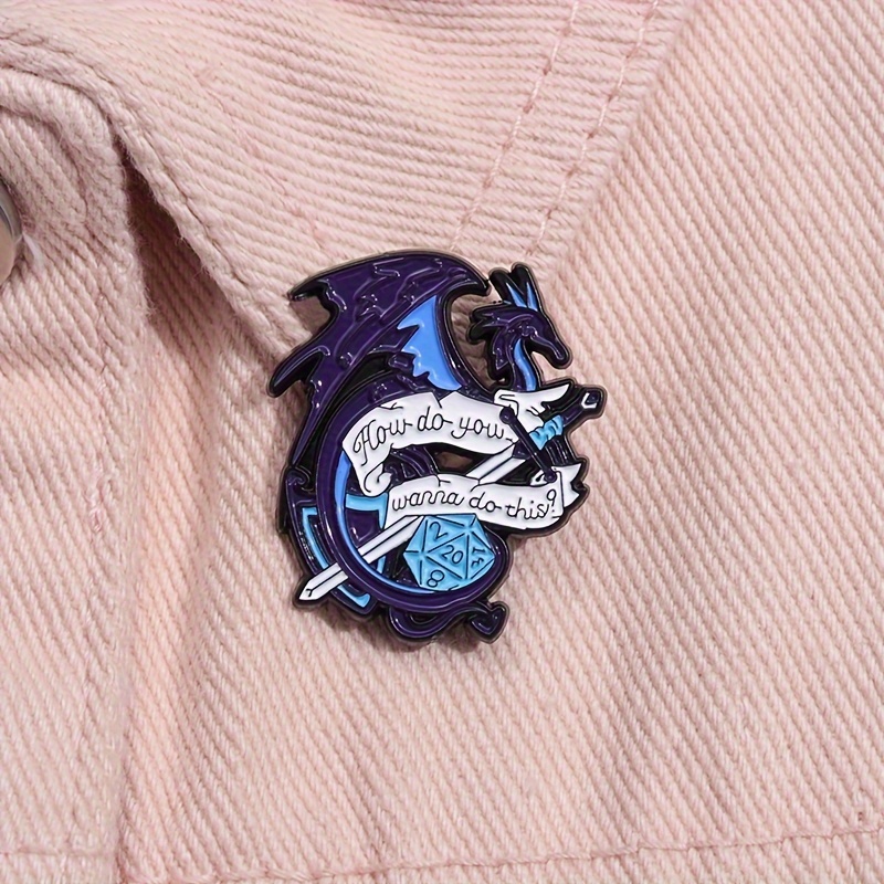 Dropping Oil Dragon Shaped Paint Badge Brooch Minimalist - Temu